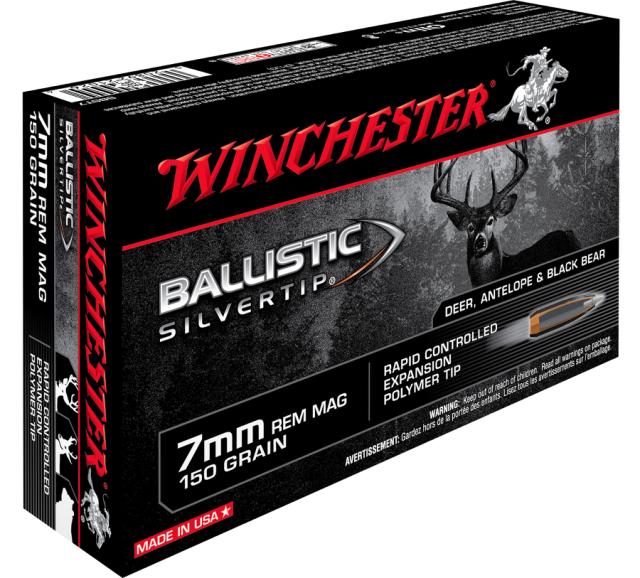 Winch. 7mm RM Ballistic Silvertip 150gr.